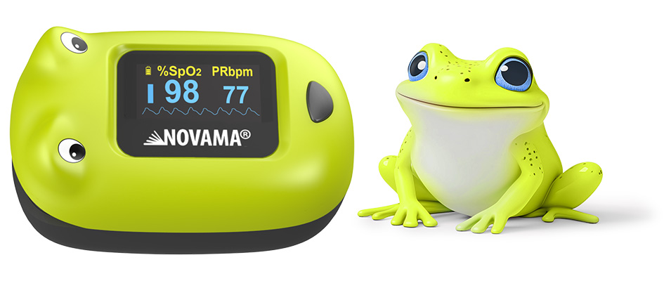 Pulsoximeter in Froschform